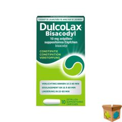 DULCOLAX BISADOCYL SUPP 10 X 10 MG