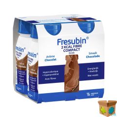 FRESUBIN 2 KCAL FIBRE COMPACT DRINK CHOCO 4X125ML