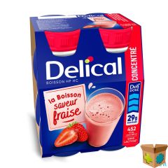 DELICAL GECONCENTR. AARDBEI 4X200ML
