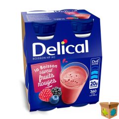 DELICAL HPHC 360 RODE VRUCHTEN 4X200ML