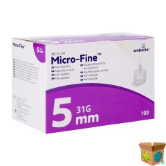 BD MICROFINE ULTRA PENNAALD 0,25MMX5MM EASYFLOW100