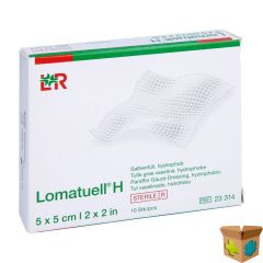 LOMATUELL H KOMPRES STER 5X 5CM 10 23314