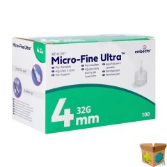 BD MICROFINE ULTRA PENNAALD 4MM 32G EASYFLOW 100