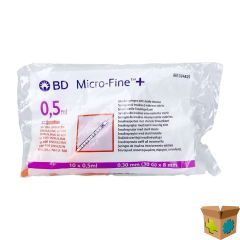 BD MICROFINE+ INS.SPUIT 0,5ML 30G 8,0MM 10 324825