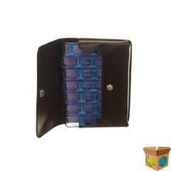 MEDIDOSE LEATHERLOOK PILLENDOOS ZAKMODEL BLAUW