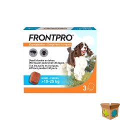 FRONTPRO 68MG >10-25KG HOND KAUWTABL 3