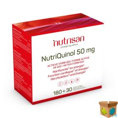 NUTRIQUINOL 50MG SOFTGELS 180+30 GRATIS NUTRISAN