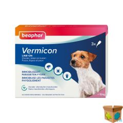 BEAPHAR VERMICON LINE-ON KLEINE HOND 3X1,5ML
