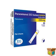 PARACETAMOL EG INST.JUNIOR250MG VAN-AARDB.ZAKJE 20