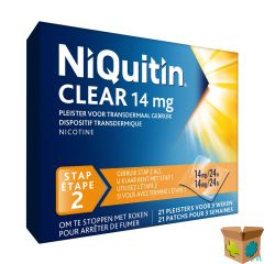 NIQUITIN CLEAR PATCHES 21 X 14 MG