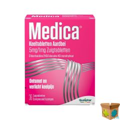 MEDICA KEELTABLETTEN AARDBEI ZUIGTABL 36