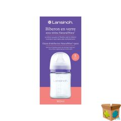 LANSINOH ZUIGFLES GLAS + SPEEN 160ML 4
