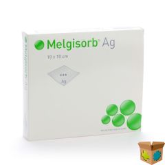 MELGISORB AG KP STER 10X10CM 10 256100
