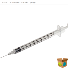 BD PLASTIPAK SPUIT+NLD 1ML+26G 1/2''TEST&SUB Q 100