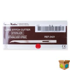 Swann Morton Stitch Cutter lang - steriel - 100st