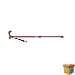 WANDELSTOK SCOTT. TARTAN HANDVAT HOUT SANICO MQ556