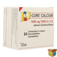 D CURE CALCIUM 1000MG/1000UI KAUWTABL 84
