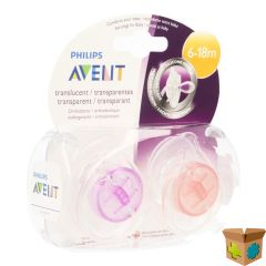 PHILIPS AVENT FOPSPEEN TRANSPARANT SILICONE +6M 2