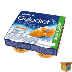 GELODIET GELWATER ZOETSTOF SINAASAPPEL POT 4X120G