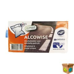 ALCOWISE ALCOHOLTESTER EENMALIG GEBRUIK