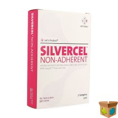 SILVERCEL NA HYDROALGINAAT VERB 5X5CM 10 CAD7050