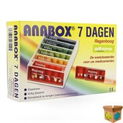 BOITE MEDICAMENTS ANABOX 7 X 5 RAINBOW FR
