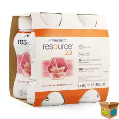 RESOURCE 2.0 AARDBEI 4X200ML 12100544
