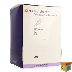 BD MICROTAINER CONTACT ACTIVATED LANCET 200 366592