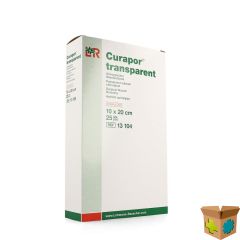 CURAPOR TRANSPARANT STERIEL 10CMX20CM 25 13104