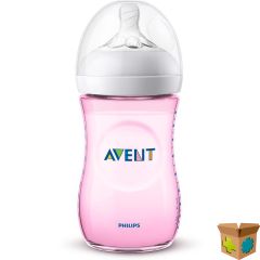 PHILIPS AVENT NATURAL 2.0 ZUIGFLES 260ML ROZE