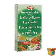 MORGA BOUILLONBLOKJE Z/ZOUT BIO 8X8G REVOGAN