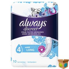 ALWAYS DISCREET INCONTINENCE PADS LONG SP X10