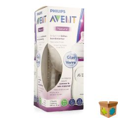 PHILIPS AVENT NATURAL 2.0 ZUIGFLES 240ML GLAS