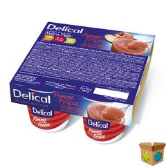 DELICAL NUTRA POTE APPEL AARDBEI 4X125G