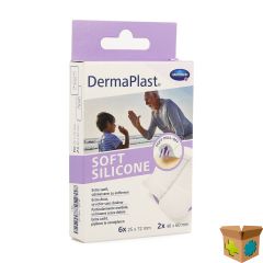 DERMAPLAST SOFT SILICONE 25X72MM 6/40X60MM 2