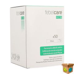 FEBELCARE MED6 ZELFKL. STERIELE VERBAND.7X5CM 50ST