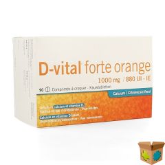 D-VITAL FORTE SINAAS 1000MG/880IE KAUWTABL 90