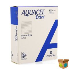 AQUACEL EXTRA VERB HYDROFIBER+VERSTERK. 5X 5CM 10