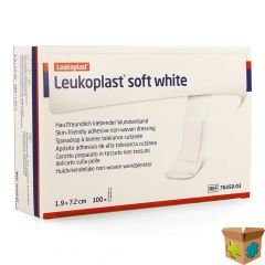LEUKOPLAST SOFT WHITE 19X72MM 100