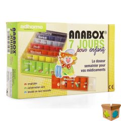 KINDERPILLENDOOS ANABOX 7X5 RAINBOW FR