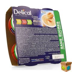 DELICAL CREME DESSERT HP-HC Z/SUIK. AARDBEI 4X124G