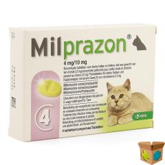 MILPRAZON 4MG/ 10MG KAT +0,5KG COMP 1X4