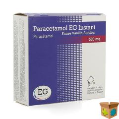 PARACETAMOL EG INST.500MG VANIL-AARDBEI ZAKJE 20