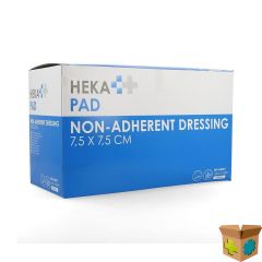 HEKAPAD WONDKOMPRES STERIEL 7,5X7,5CM 100