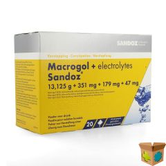 MACROGOL + ELEKTR SANDOZ PDR CIROENSMAAK 20X13,7G