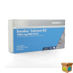 SANDOZ CALCIUM D3 KAUWTABLETTEN 90X1000 MG/880IE