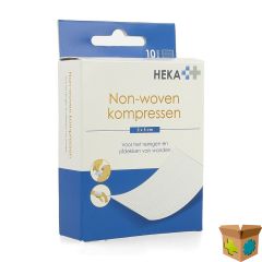 HEKA ZOM KOMPRES NON-WOV. STERIEL 5X 5CM 8LAG.10