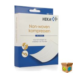 HEKA ZOM KOMPRES NON-WOV. STERIEL 10X10CM 4LAG. 10