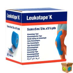 LEUKOTAPE K KLEEFWINDEL ELAST LICHTBLAUW 5CMX5M 1
