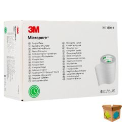 MICROPORE 3M HECHTPLEISTER 50MMX9,14M ROL 6 1530
